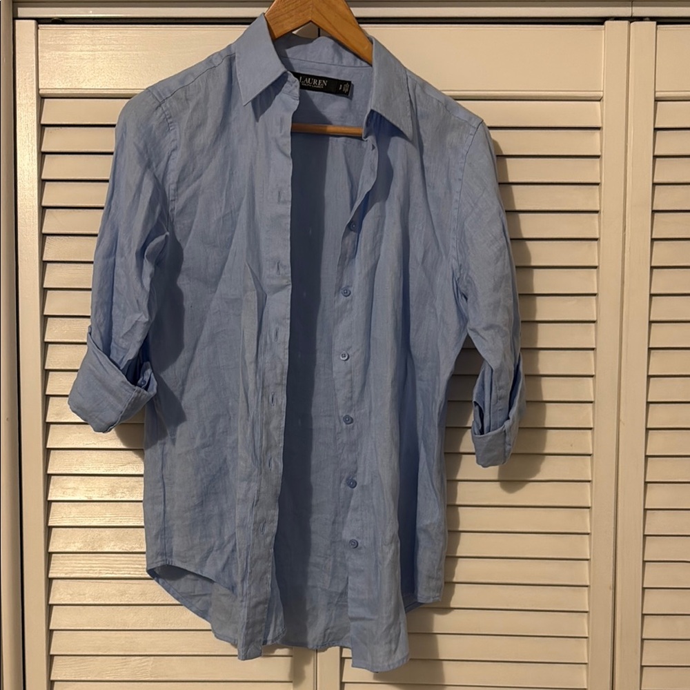 Ralph Lauren Blue Casual Button Down Shirt
